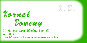 kornel domeny business card